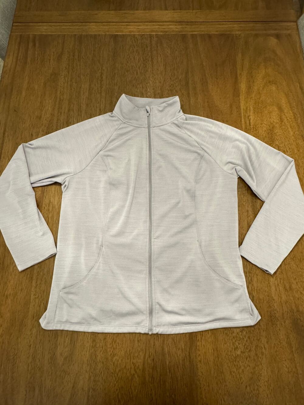 32 Degrees Heat Womens L Gray/Purple Full Zip Lightweight Activewear Jacket